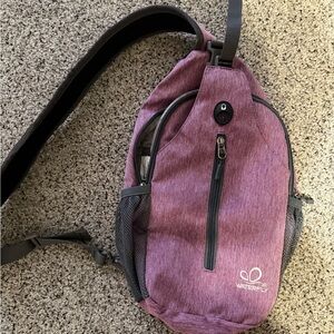 Waterfly purple sling bag